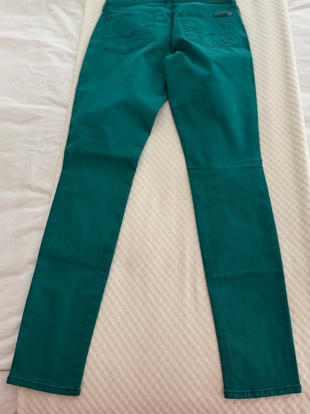 7 For All Mankind Teal Skinny Pants